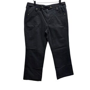 Cotton Ginny Black Straight Leg Pants Black Size 15P 100% Cotton NWOT